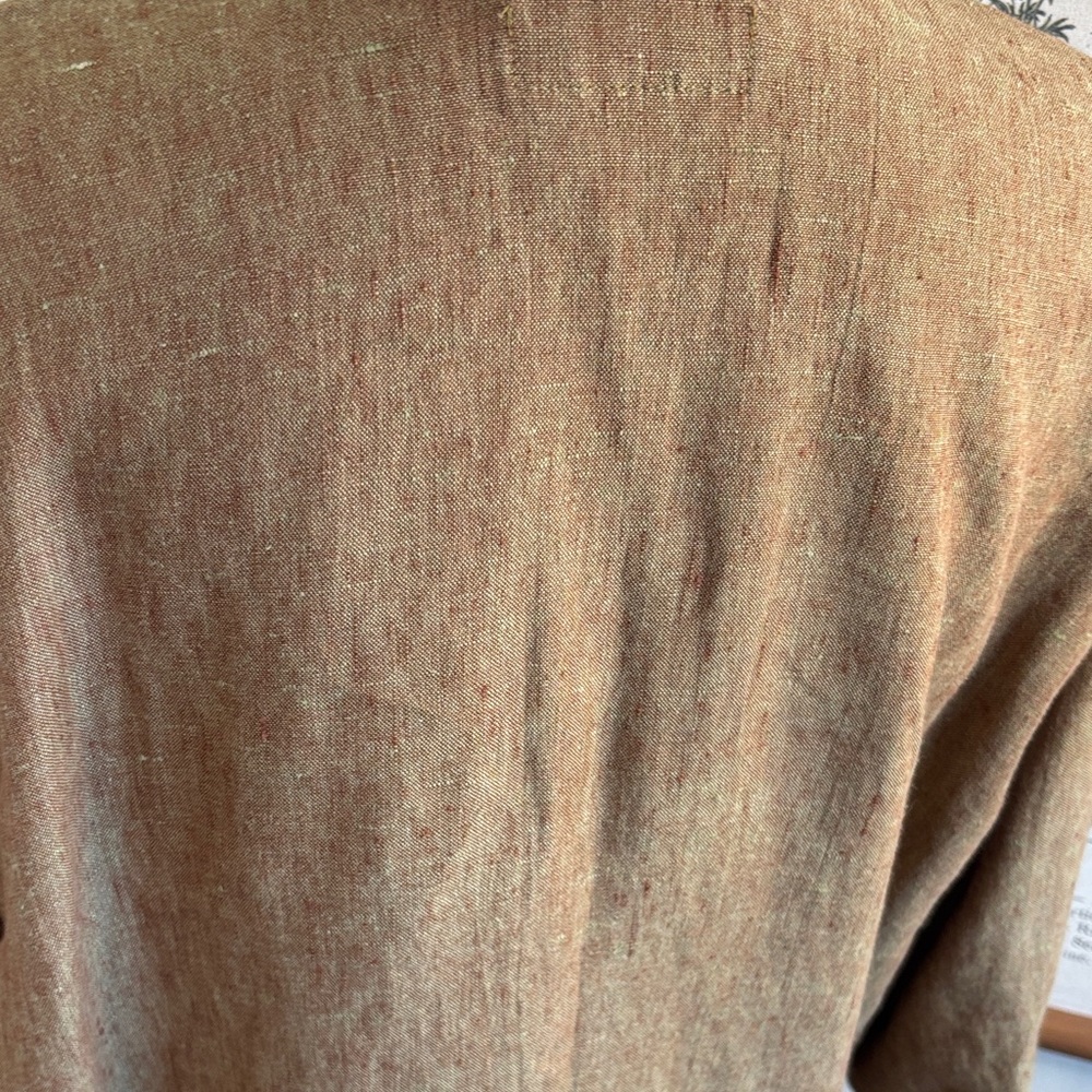 Flax Brown Button Down Shirt Medium - image 6